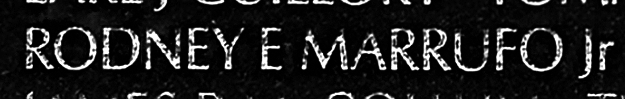marrufo's name engraved in the Wall